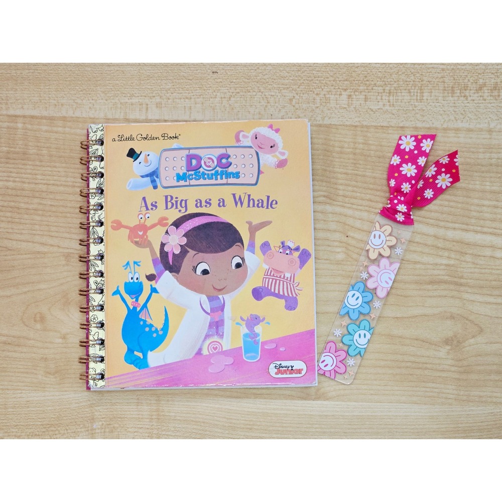'Doc McStuffins' Little Golden Book Upcycled Journal- 70+ Pages- Handmade